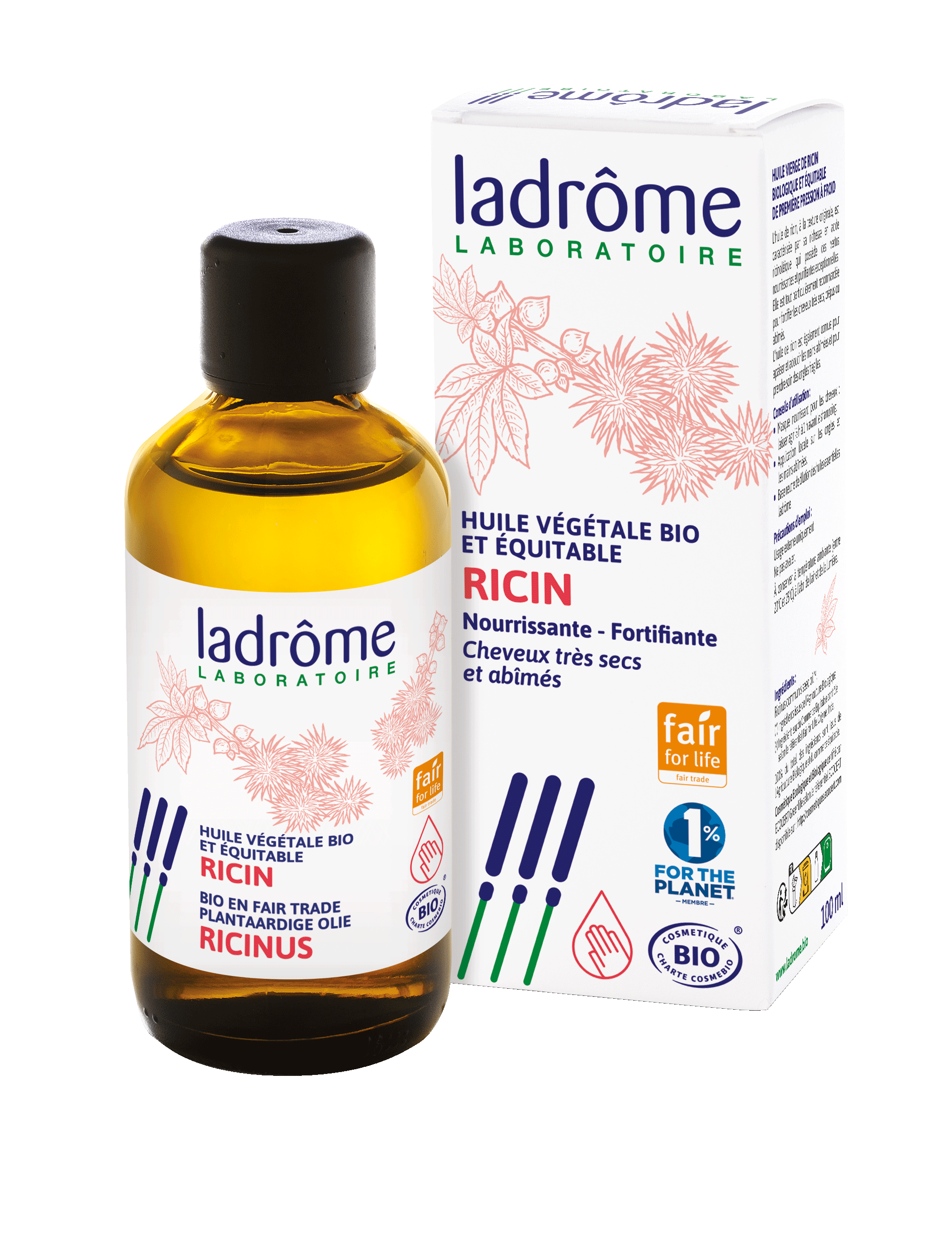 Huile de Ricin bio nourrissante & fortifiante Ladrôme Laboratoire