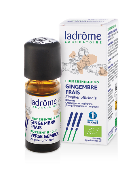 L'huile essentielle de gingembre frais Pharmascience est stimulante  digestive, anti-inflammatoire.