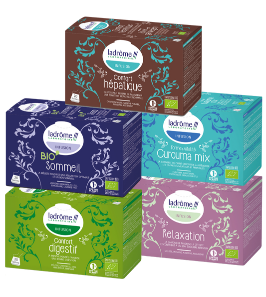 Kit de 5 infusions de plantes bio