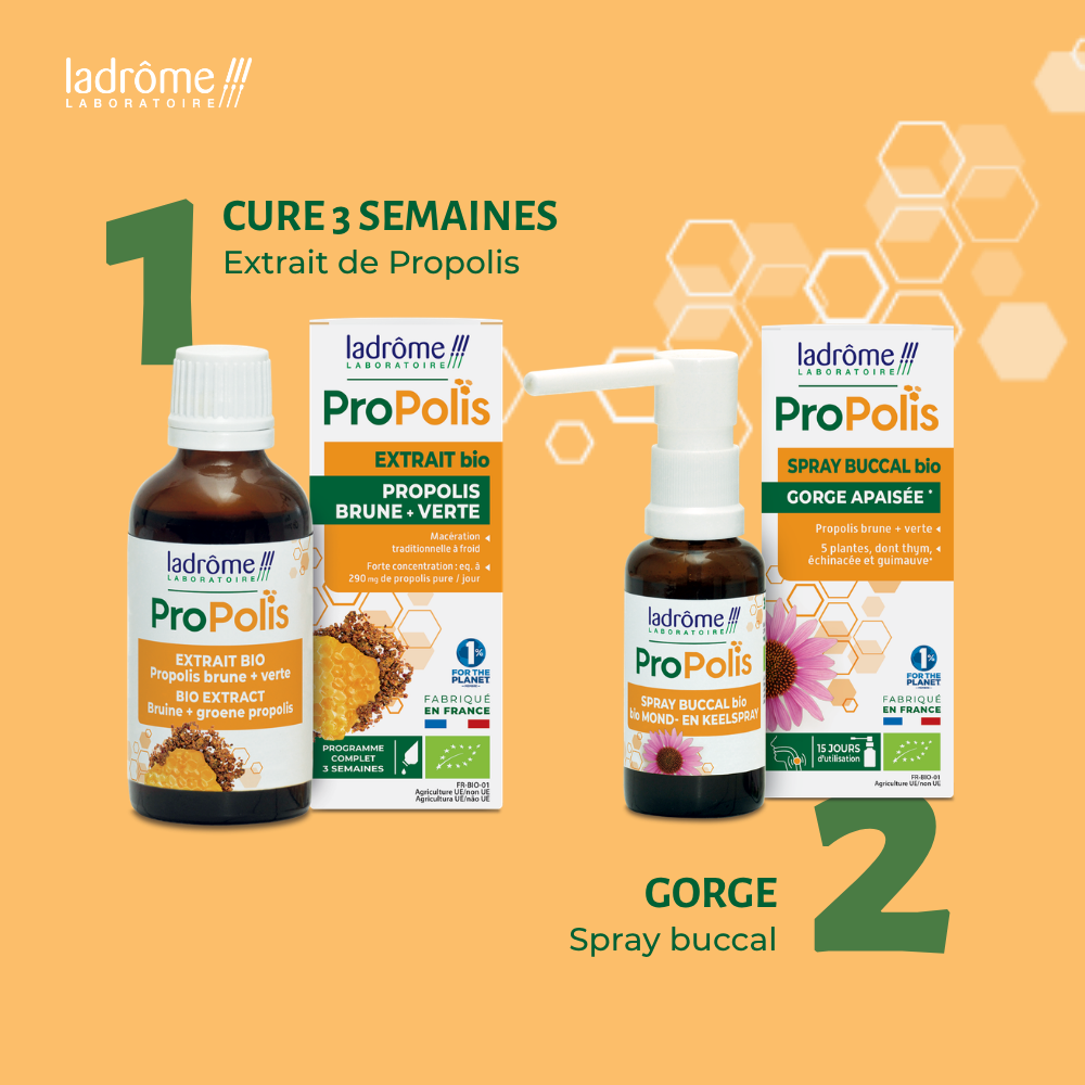 Extrait liquide de Propolis brune + verte bio