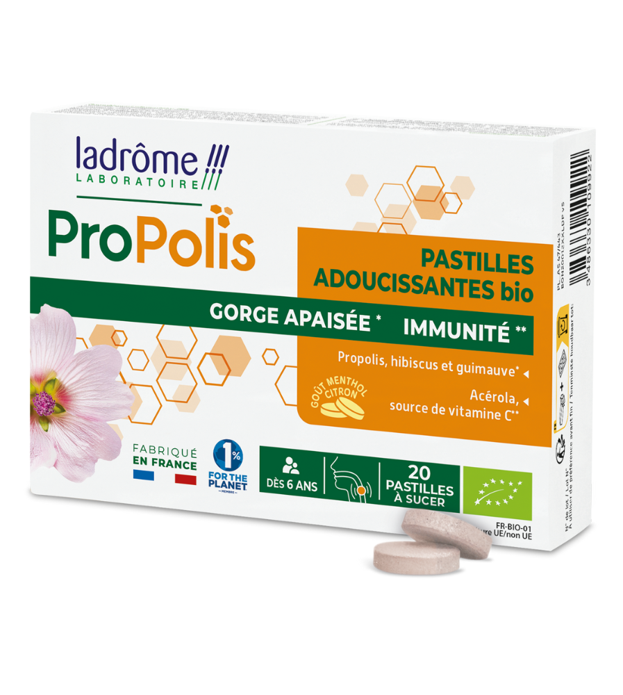 Pastilles adoucissantes à la Propolis bio
