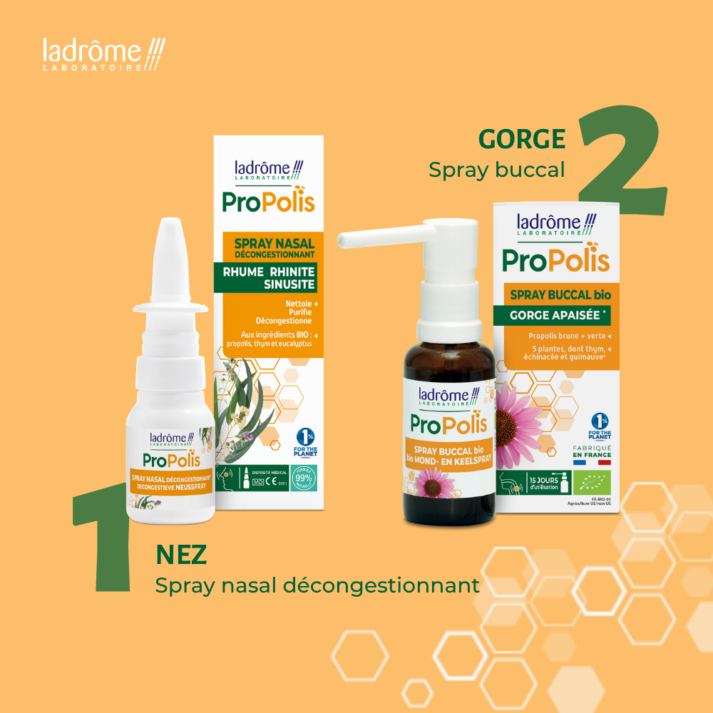 Spray nasal décongestionnant à la Propolis bio