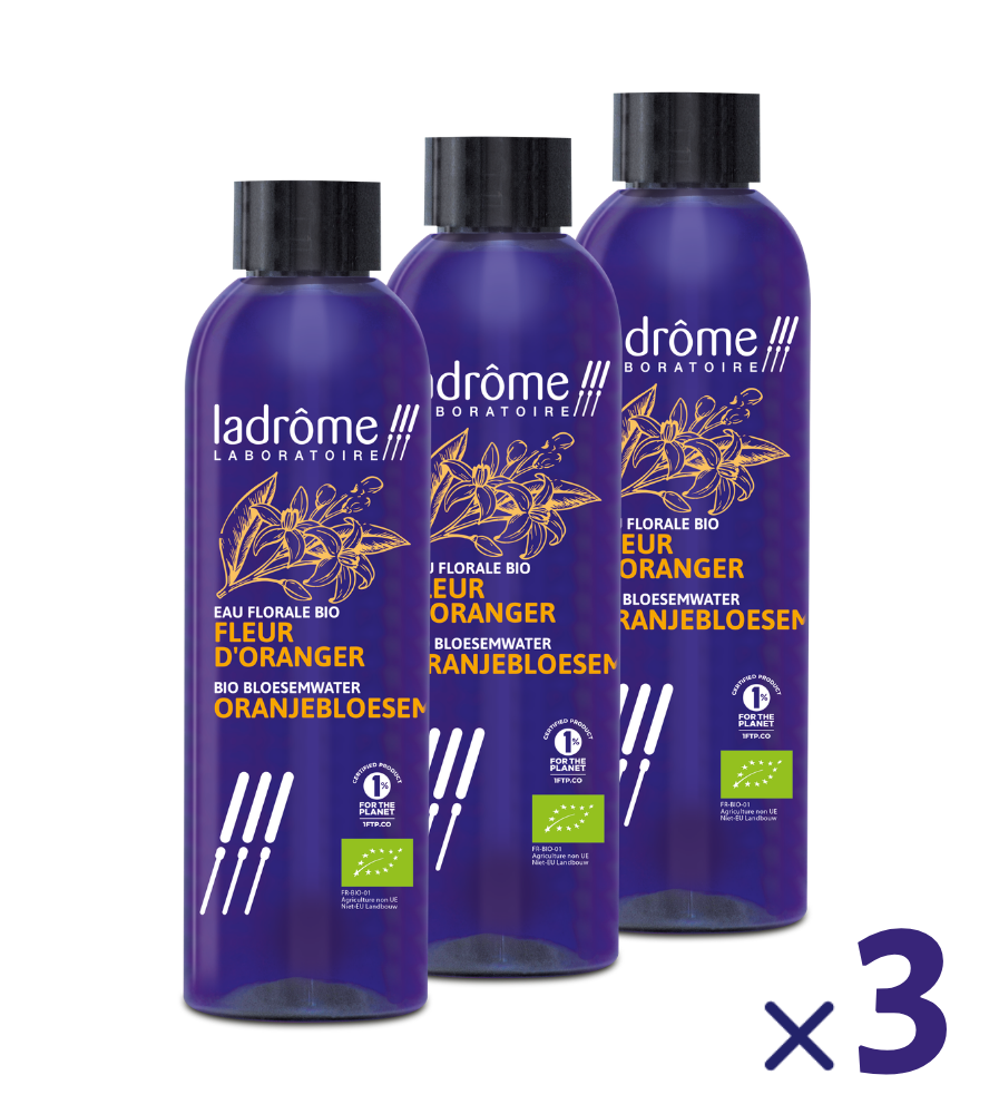 lot de 3 eaux de fleur d'oranger bio 200 ml